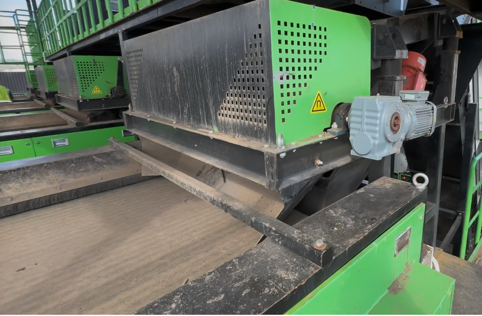Drum magnet in metal recyclign plant.png