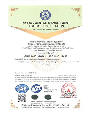 Environment Certificate